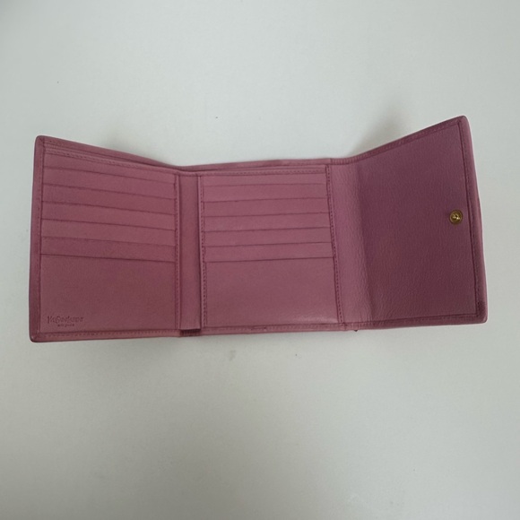 Yves Saint Laurent Pink and Cream Woven Clutch - Picture 8 of 13